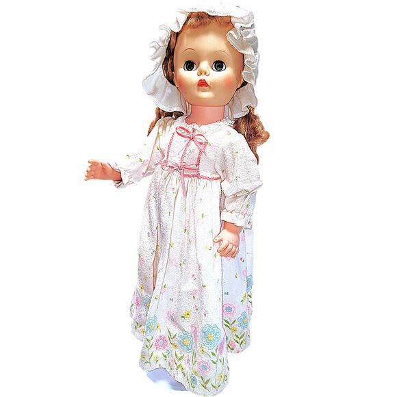 19" Vintage Straight Leg Blonde Blue Eyes Doll By Eegee - Picture 1 of 14